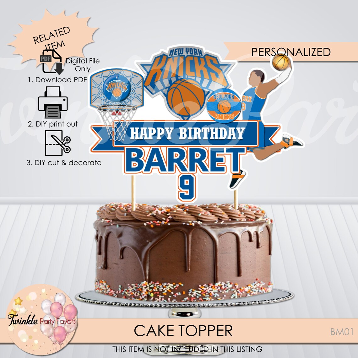 Denver Nuggets Cake Topper Denver Nuggets Topper Denver Etsy