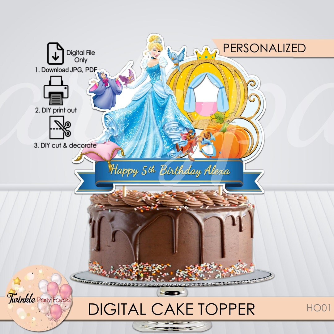Cinderella Cake Topper, Digital File Only - Etsy
