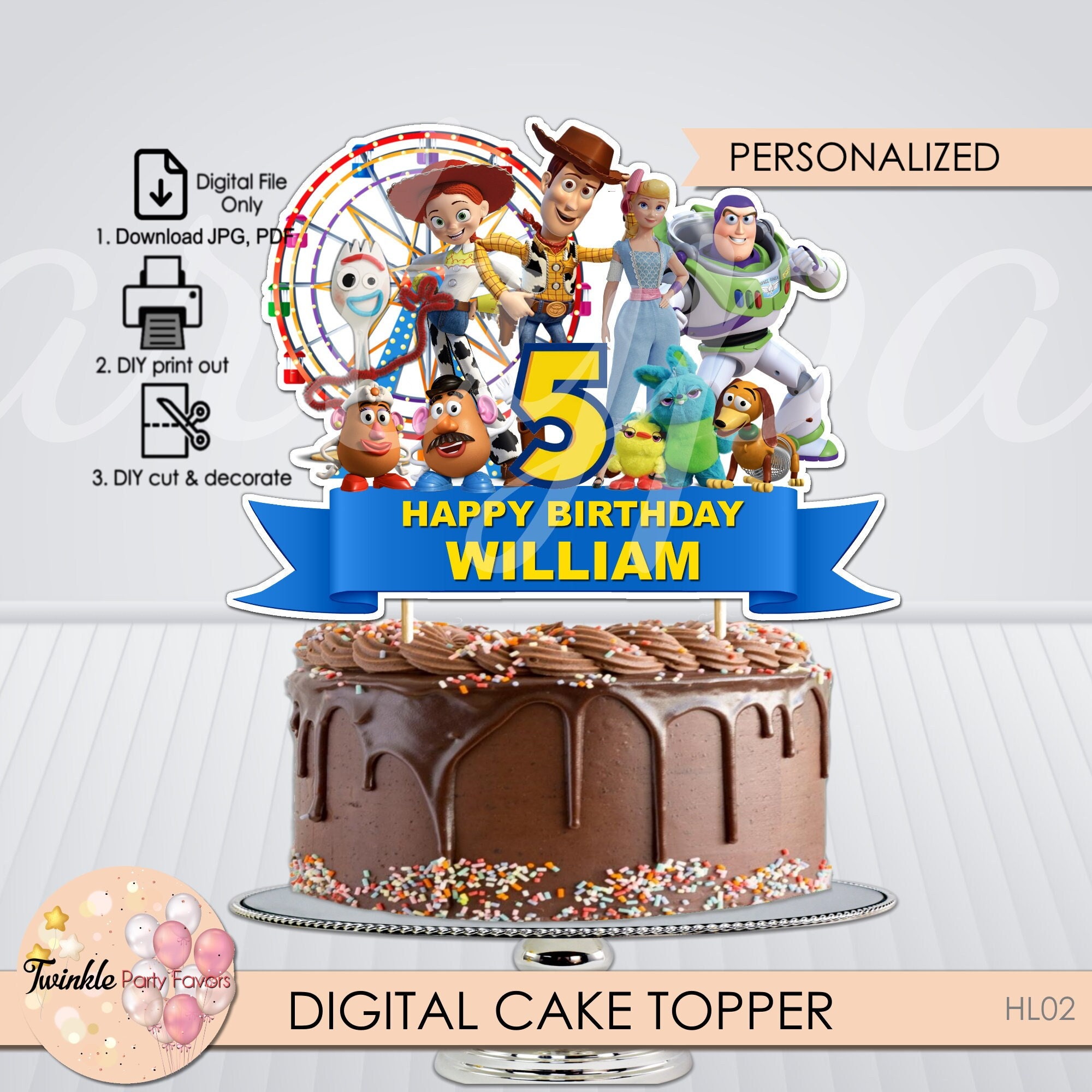 Toy Story Edible Wafer Paper Cake Topper - The Cake Mixer | The Cake Mixer