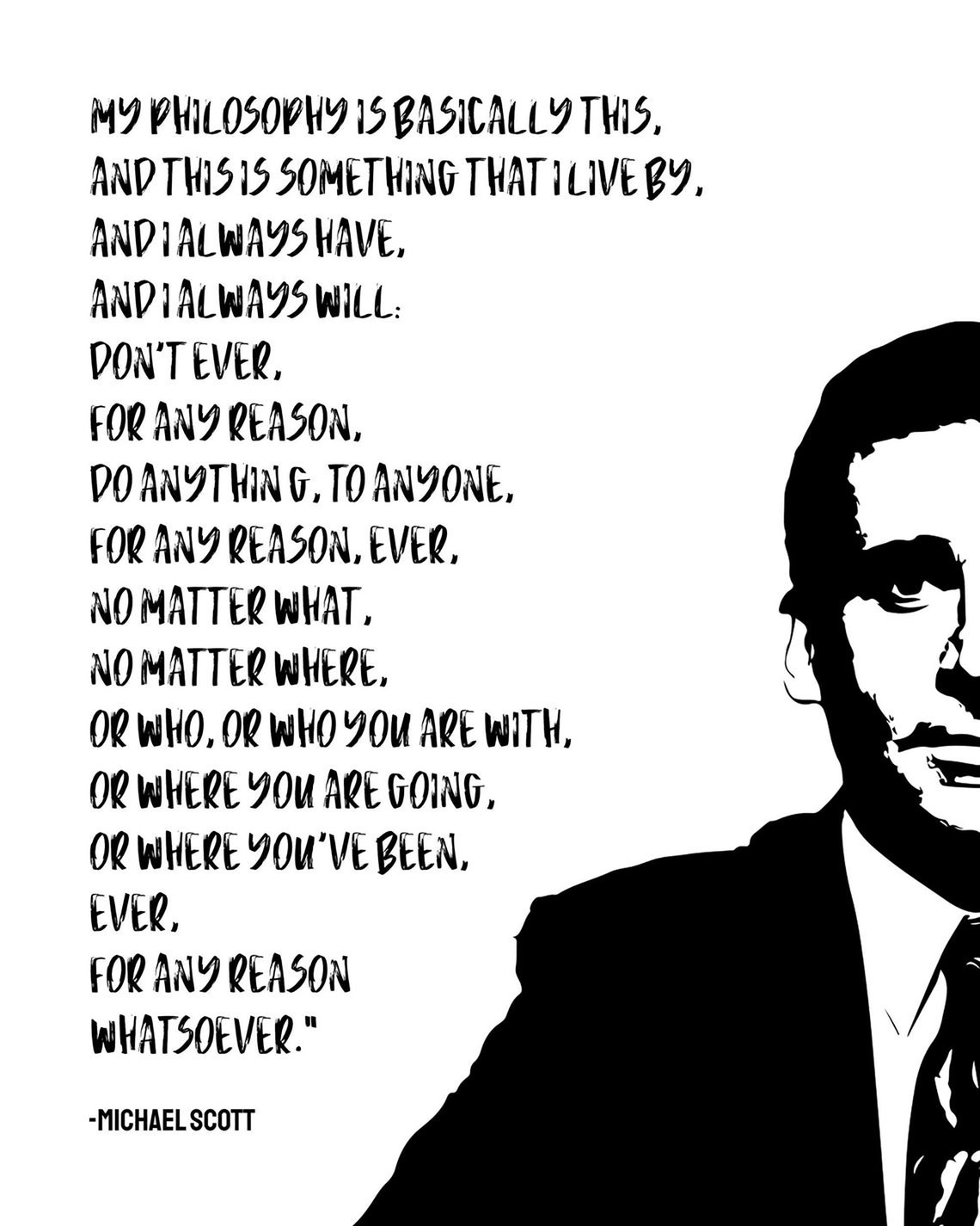 The Office Michael Scott Movie Poster Michael Scott Quote Etsy