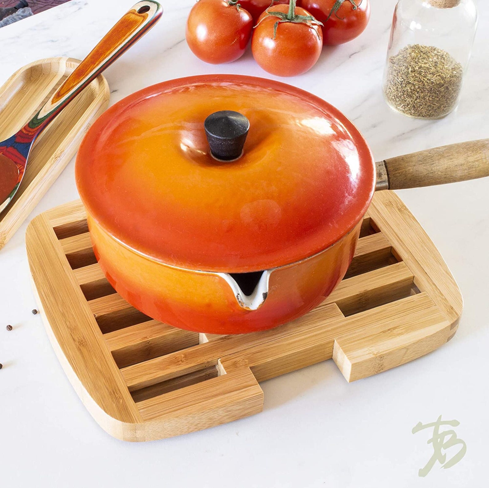 Bamboo Trivet Storage Hot Pot Holder Pads for Pots and Etsy