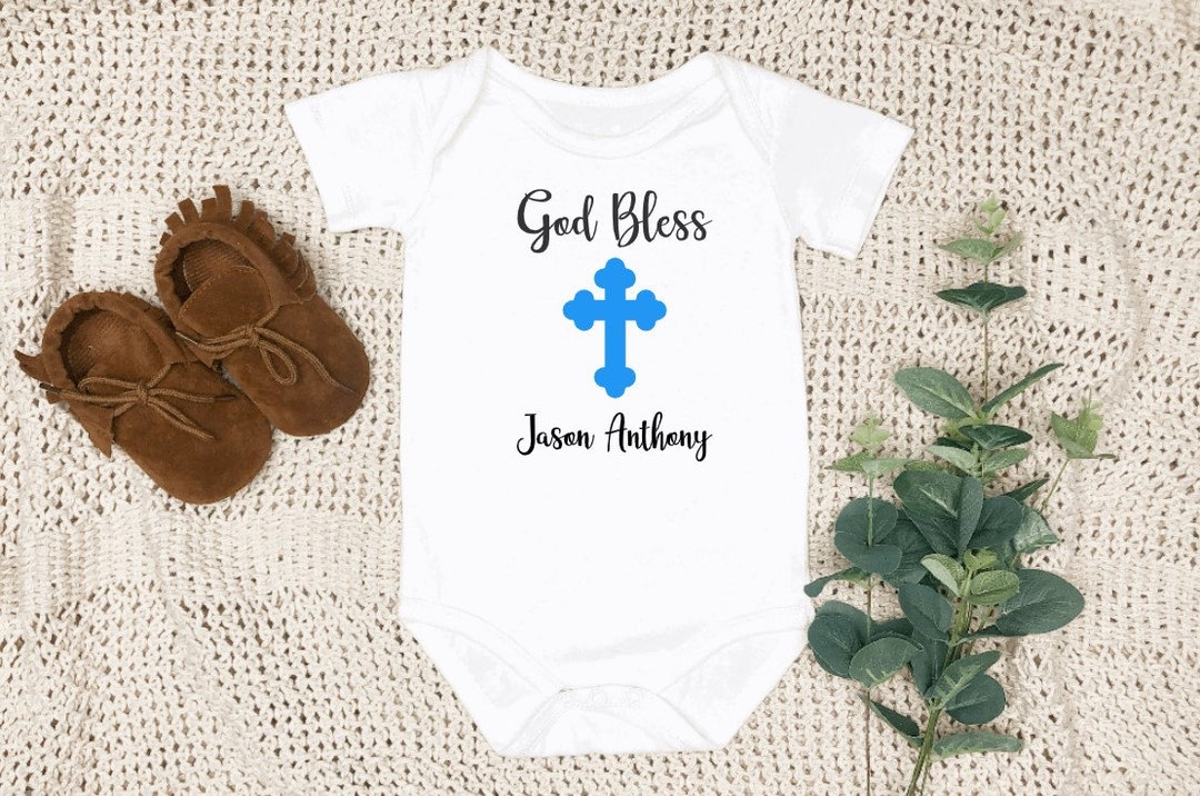 Baby Boys Spring Baptism Onesie 3 Pcs Set