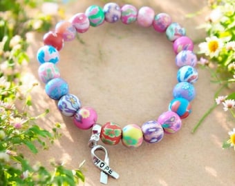 Breast Cancer awareness stretch bracelet