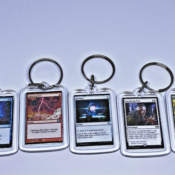 Magic The Gathering Spell Keychains
