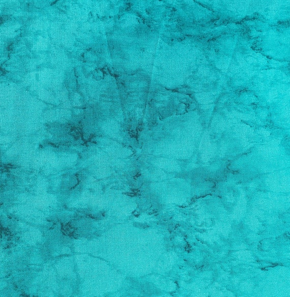 100 Cotton Fabric by the Yard Marble Turquoise Etsy