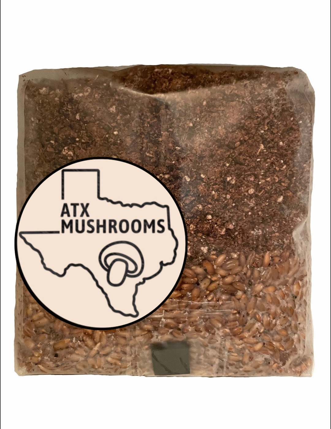 All in One Grow Bag Mushroom Substrate Bag Rye Berries With Wood or