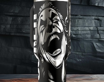 Clown - 40oz Tumbler Wrap - Laser engraving Design - Digital file SVG