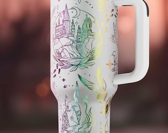 World of HP - 40oz Tumbler Wrap - Laser engraving Design - Digital file SVG