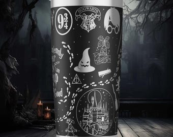 Wizard World - Vaso de 20 oz - Diseño de grabado láser - Archivo digital SVG