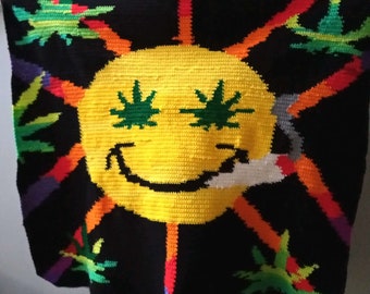 Smokin Smiley Crochet Graphgan  Pattern