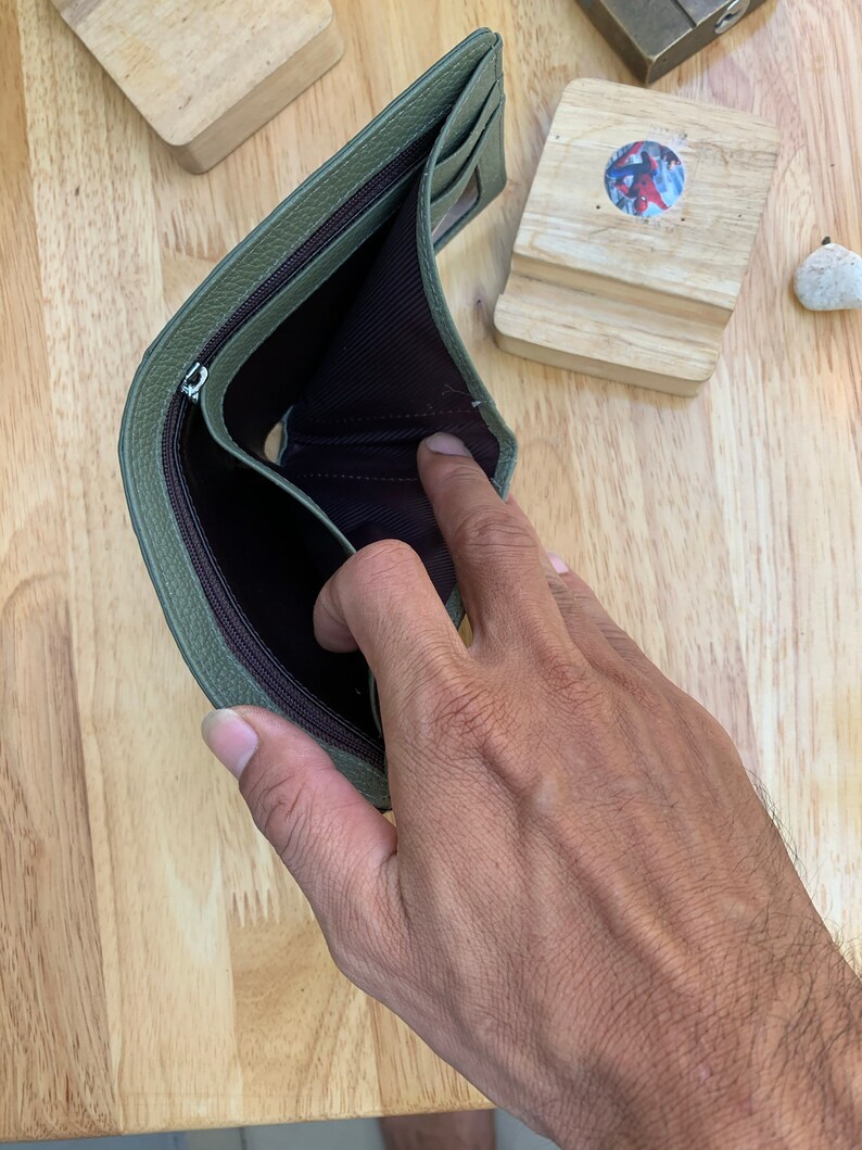 gift for him Genuine Alligator hornback skin bifold wallet men 100/% handmade from crocodile leather