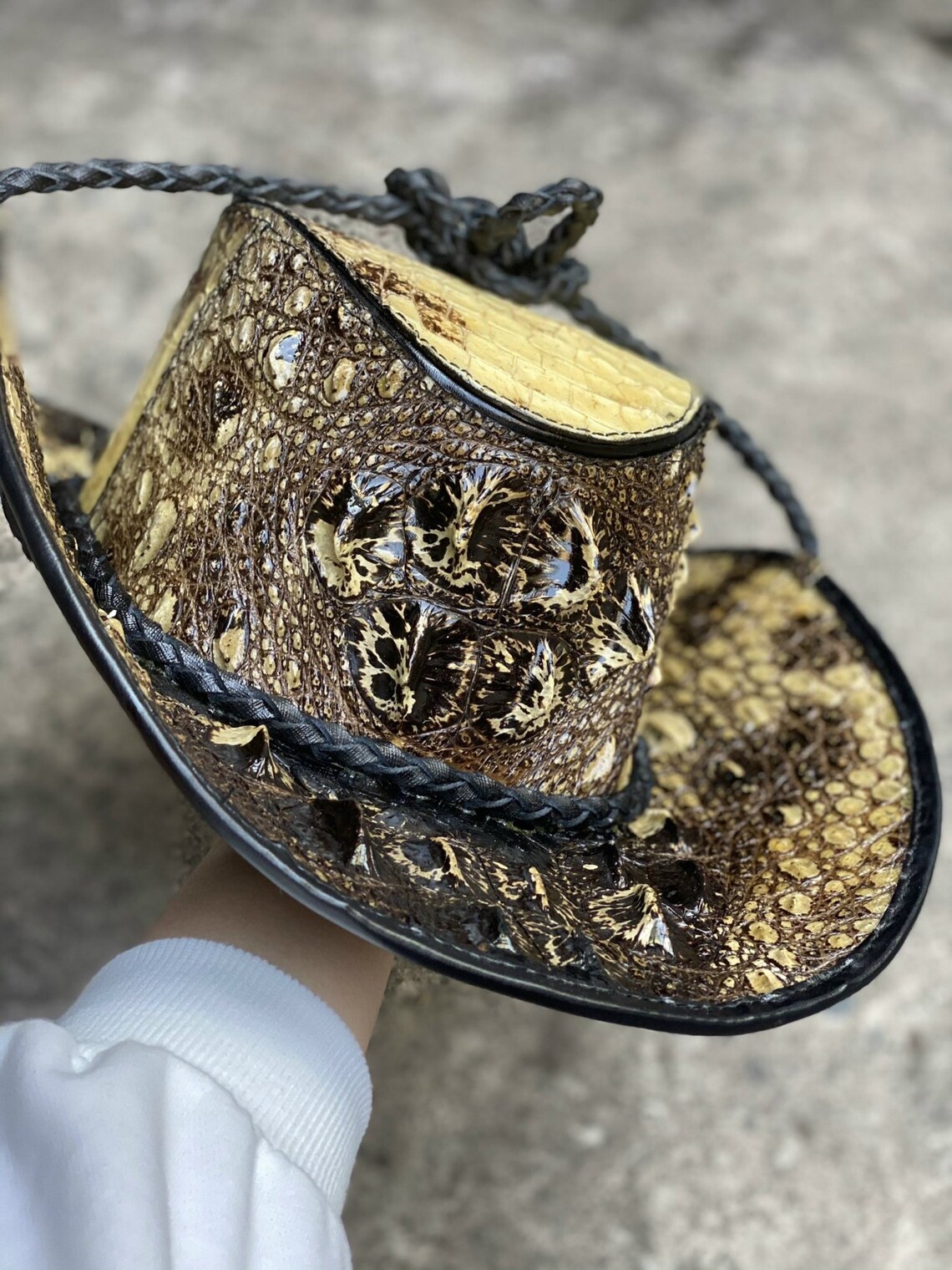 Genuine Alligator leather skin cowboy hats for mencowboy | Etsy