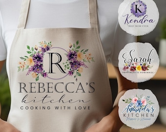 Personalized Apron for Women Gifts, Custom Family Apron Cooking Gift for Mothers Gifts, Customized Aprons for Kitchen Gifts for Mom Gifts