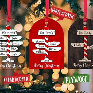 Personalized Family Christmas Ornaments, Ornaments for Christmas 2025, Family Name Ornament Custom Christmas Tree Ornament With Family Names