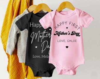 Personalized Onesies for Babies Gifts For Mothers Day, Personalized Bodysuit Baby Announcement Gift for New Mom, Custom Newborn Gift for Mom