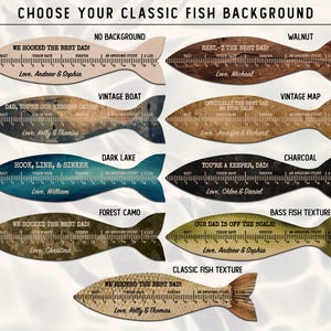 Personalized Fish Ruler for Fathers Day Gift From Kids, Fishing Gift ...