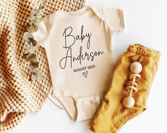 Personalized Onesies for Babies Gifts For Mothers Day, Custom Newborn Gift for Mom, Personalized Bodysuit Baby Announcement Gift for New Mom