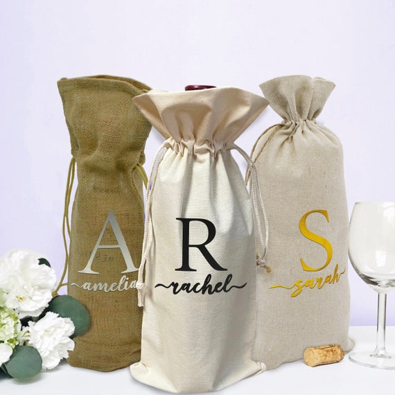 Personalized Wine Bag Custom Drawstring Bottle Bags Customized