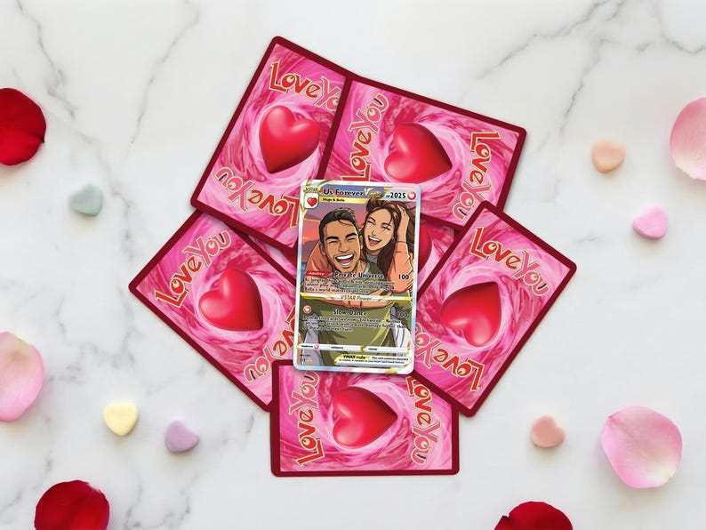 Valentine's Day Couple Card for Anniversary Gift, Lover Gift With Photo ...