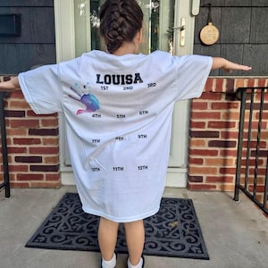 Personalized Grow With Me Shirt for School, Class of 2038 First Day of School Gift For Kid, Hand Print Shirt For Kid, Memorial Gift For Kids image 5