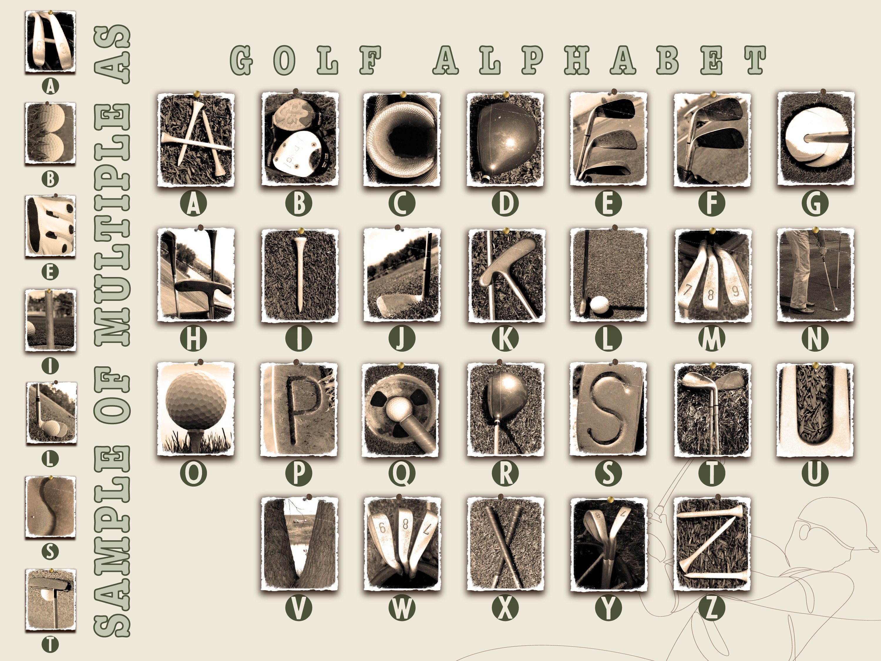 Personalized Golf Gifts for the Golfers Men, Personalized Golf Wood Sign, Golf Gifts for Men, Golf Room Decor, Vintage Golf Name Art
