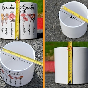 Grandmas Garden Gift for Grandma, Personalized Gifts for Mothers Day Gifts, Personalized Flower Pot, Birth Flower Mom Gifts from Daughter image 9