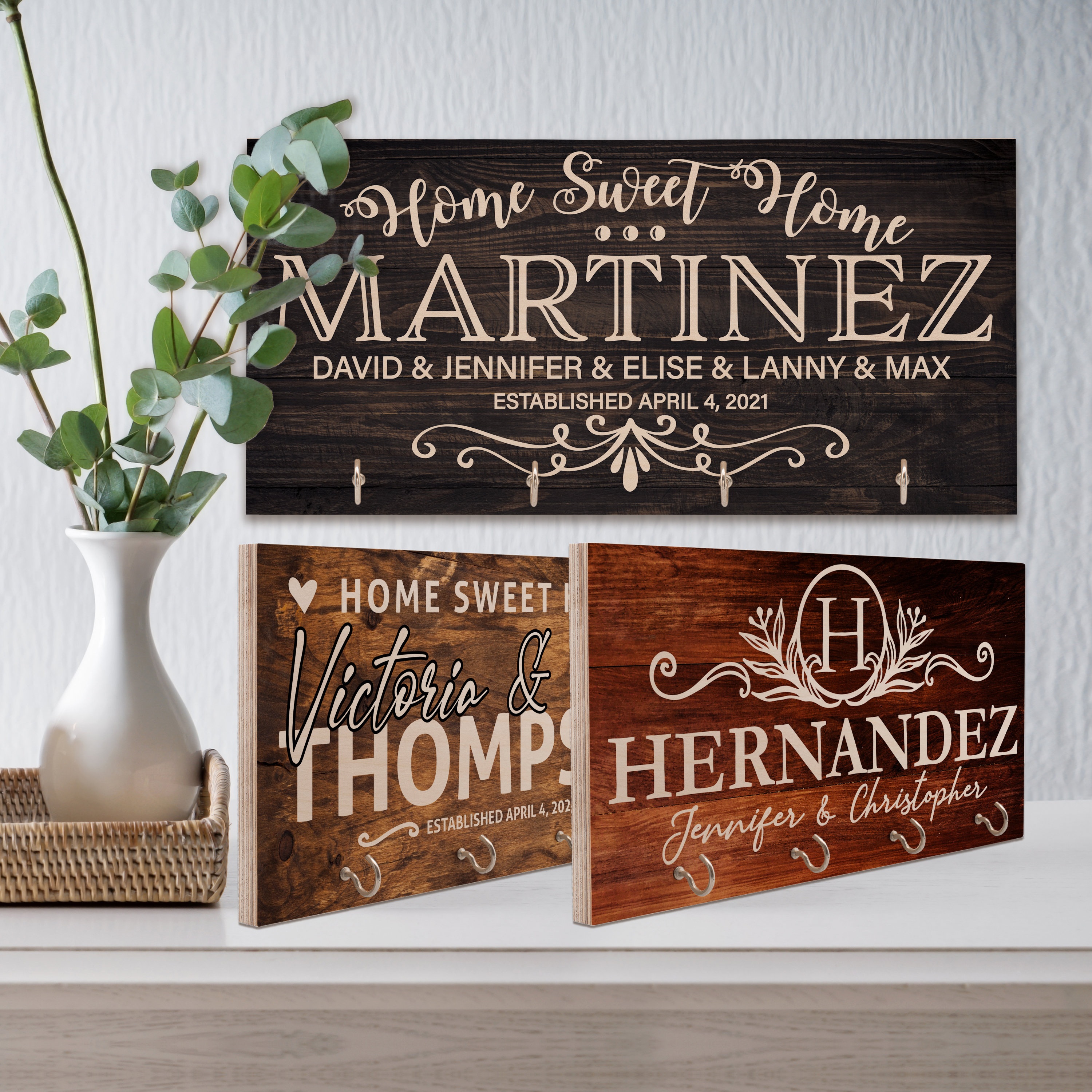 Name Sign With Hooks - Etsy, image size:3000x3000