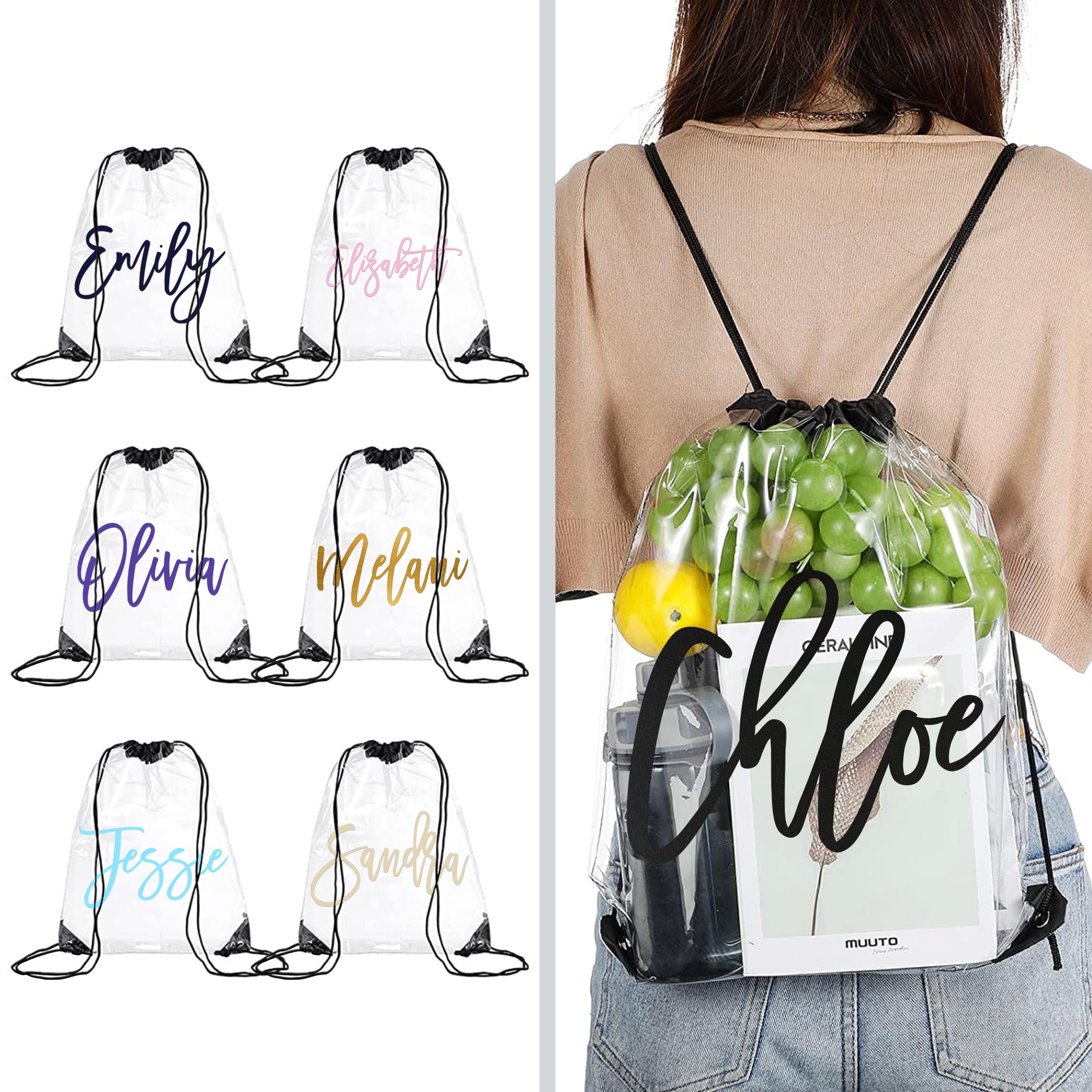 Women's Streetwear Solid Color PVC Travel Bags