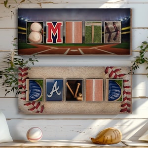 Personalized Baseball Wood Sign, Custom Baseball Name Sign, Baseball Team Gifts for Boys, Baseball Room Decor, Little League Gift