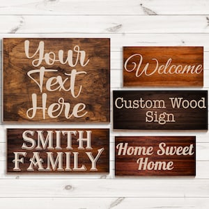 Custom Wood Sign, Home Décor Sign, Housewarming Gift, Custom Text Sign, Personalized Quote Wooden Plaque, Livingroom, Nursery Room Décor