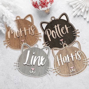 Personalized Cat Ornament for Pet Christmas Gift, Custom Christmas Cat Gift for Cat Lover, Christmas Ornament for Cat Owner Gift for Xmas
