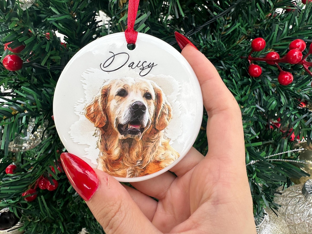 Pet Memorial Photo Ornament for Pet Loss Gift, Custom Christmas Dog Cat ...