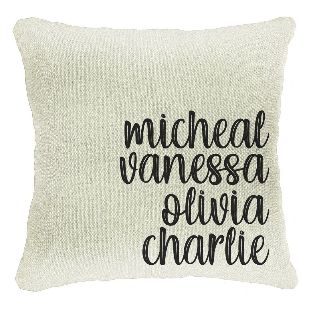 Personalized Family Name Throw Pillow Customize With Names Etsy UK