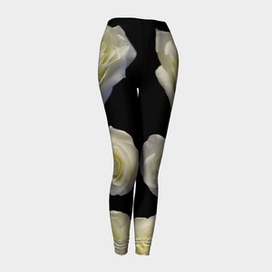 White Rose Leggings