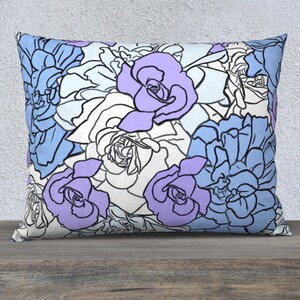 Purple Ink Rose Pillowcase