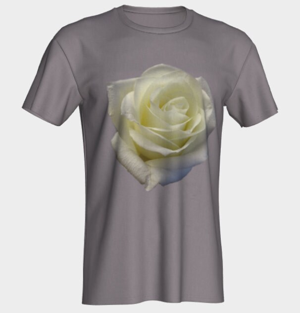 White Rose T-shirt - Etsy