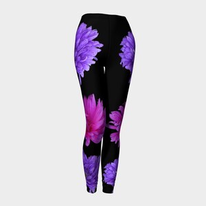 Pink & Purple Callistephus Leggings