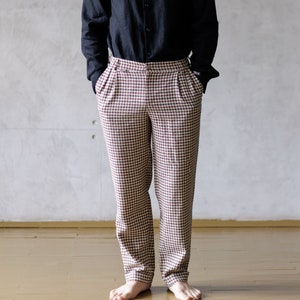 Chic Regular-Fit Linen Pants with Side and Patch Pockets - Elegant and Versatile