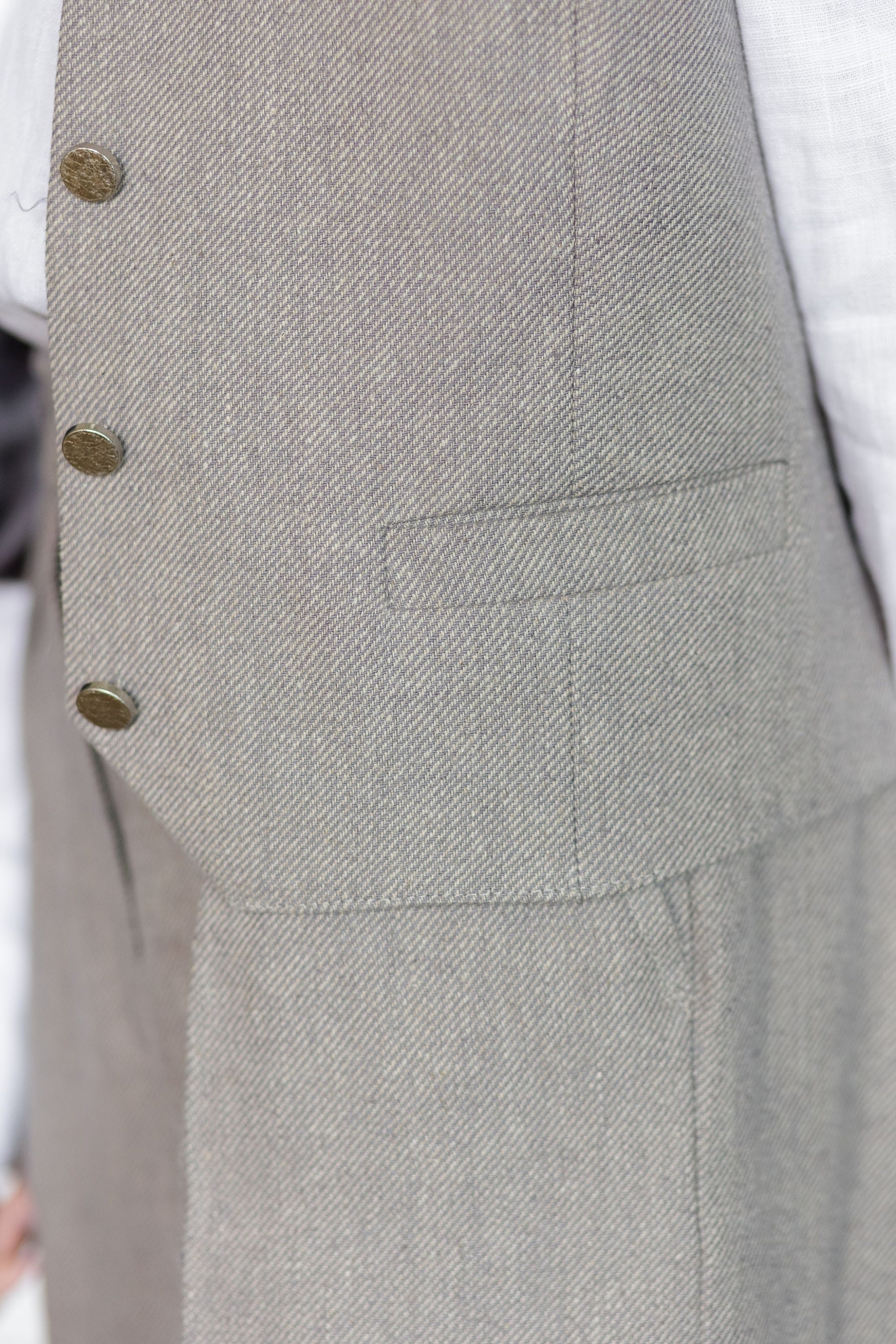 GREY FITTED VEST main image 0