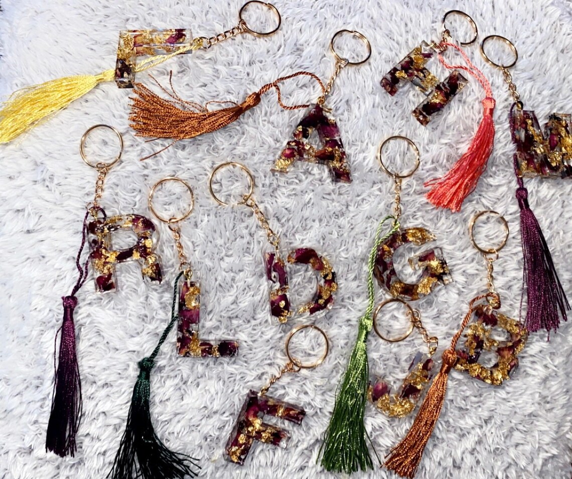 Handmade bespoke epoxy resin keyrings Etsy