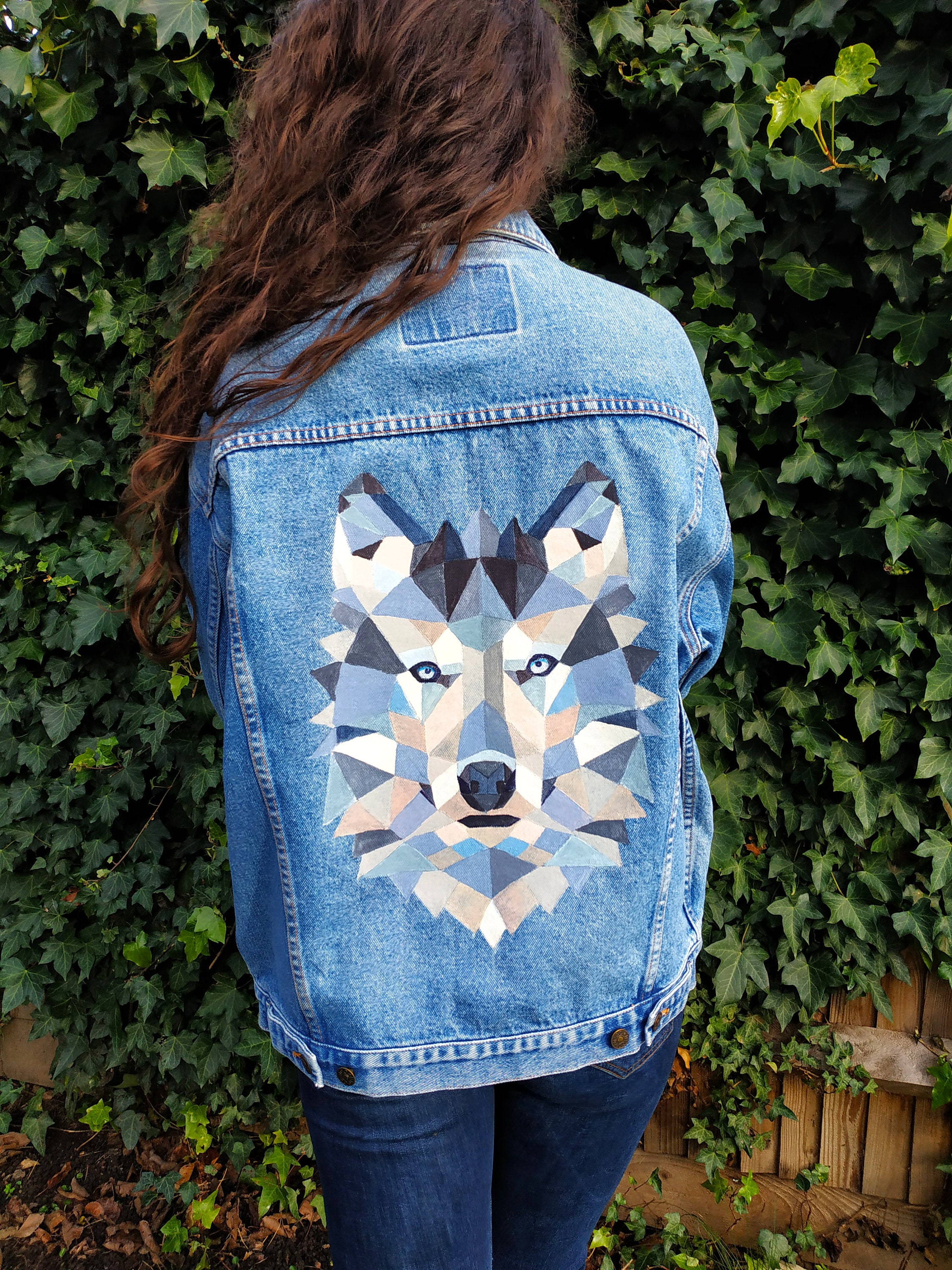 Honey Singh in Our Hand Painted Wolf Artwork jacket