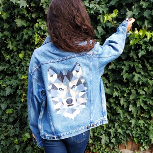 Honey Singh in Our Hand Painted Wolf Artwork jacket main image 1