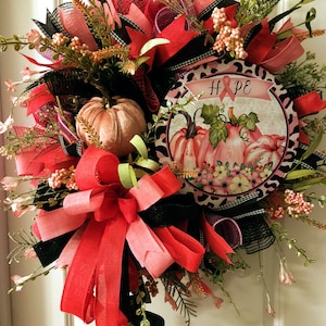 Breast Cancer Awareness Wreath