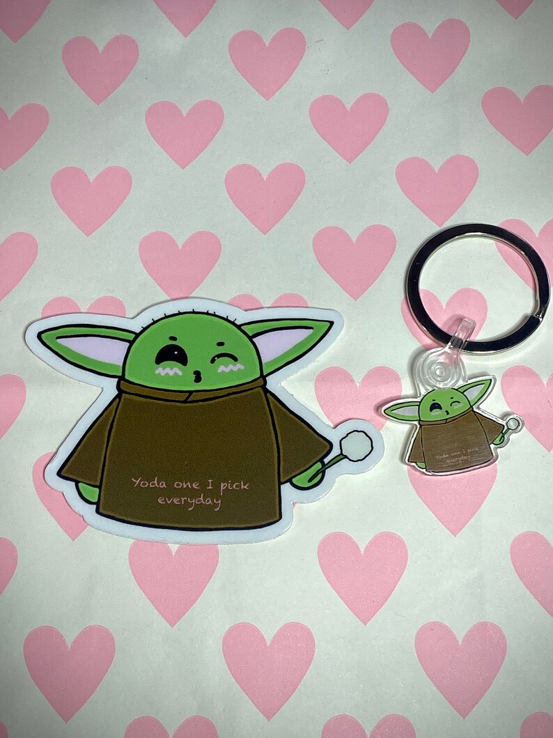 Yoda one I pick everyday Punny Stickers