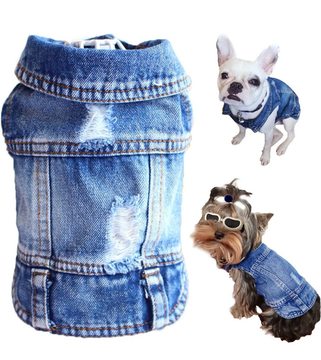 Dog/cat Denim Vest Etsy