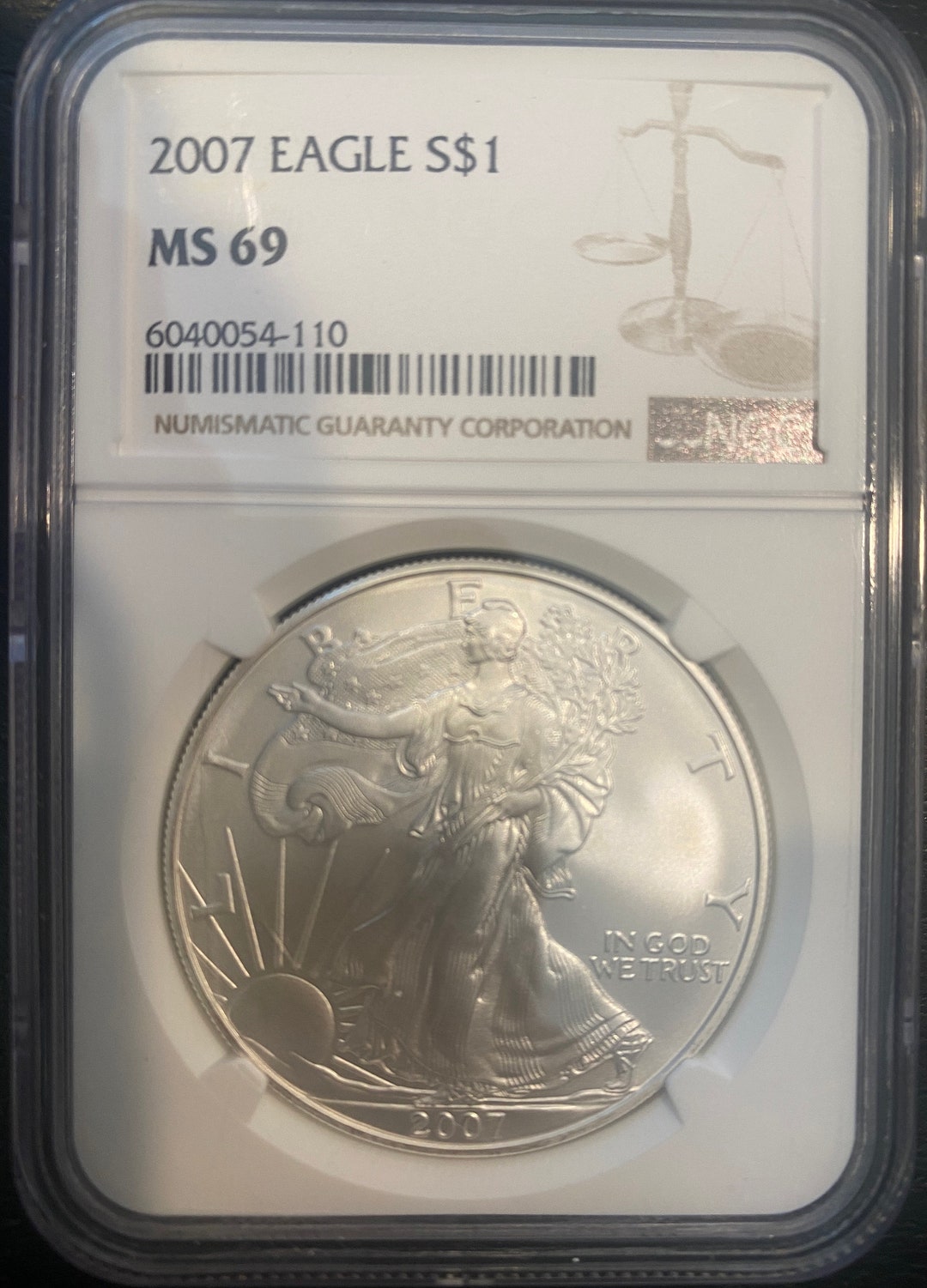 Ms69 2007 S Silver Eagle MS69 - Etsy