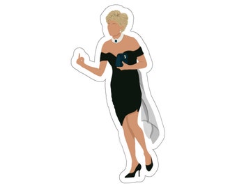 Princess Diana Sticker - Diana Revenge Dress - Princess Diana Digital Artwork - Laptop Sticker