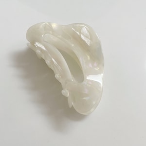 White Marble Claw Hair Clip