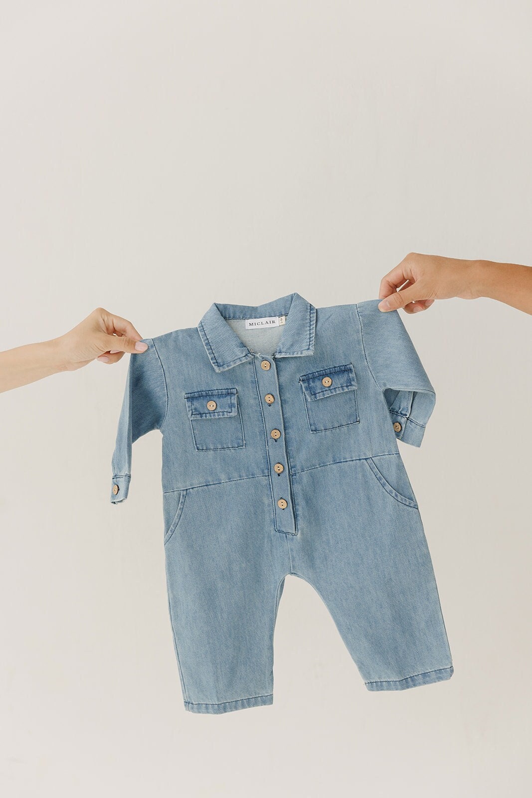 Baby hotsell denim rompers