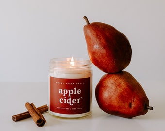 Apple Cider Candles. Holiday Christmas Candles. Fall Candles. Home Decor Candles. Living Room Candles Gifts. Thanksgiving Decor Candles. 9oz